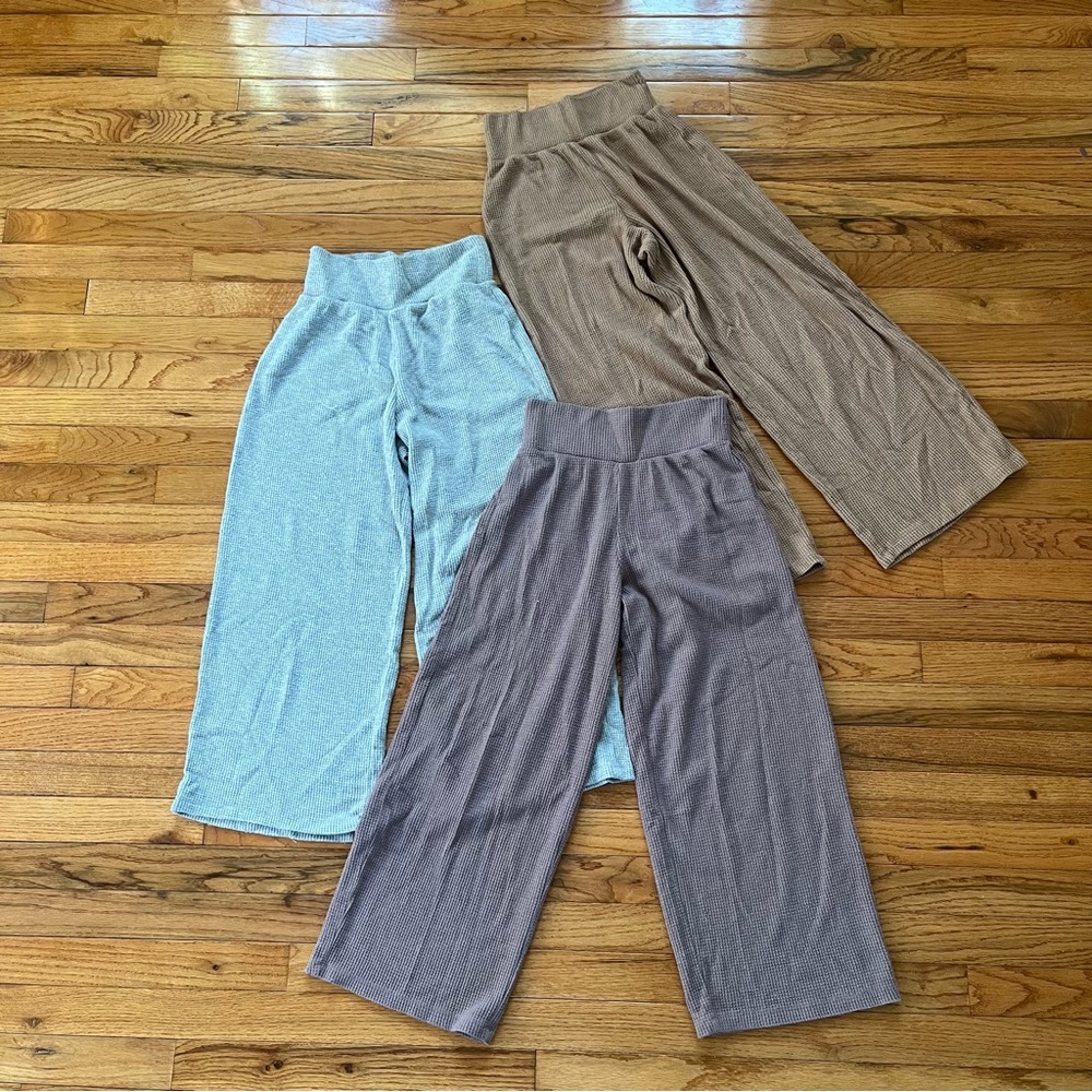 —SOLD—Abercrombie & Fitch Wide Leg Waffle Knit Pants